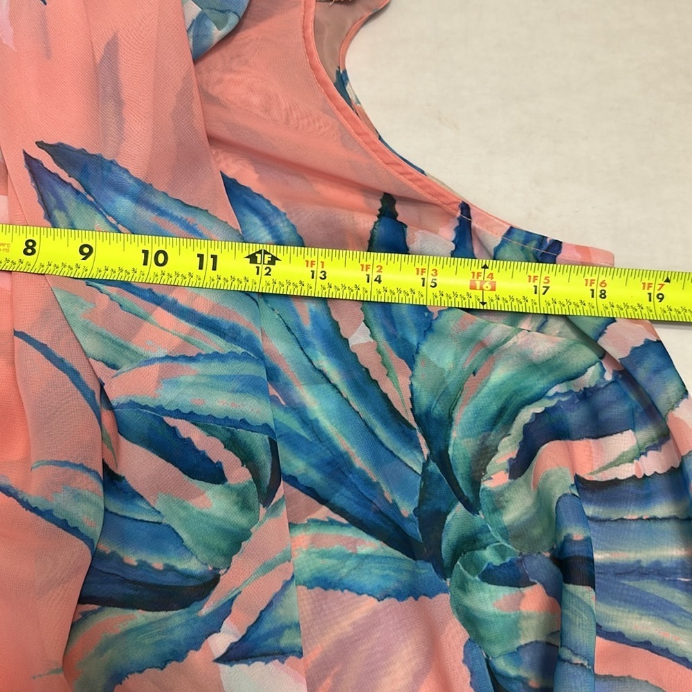 Show Me Your Mumu Zsa‎ Zsa One Shoulder Mini Dress Pink Tropical Leaf Print XS - Picture 5 of 11